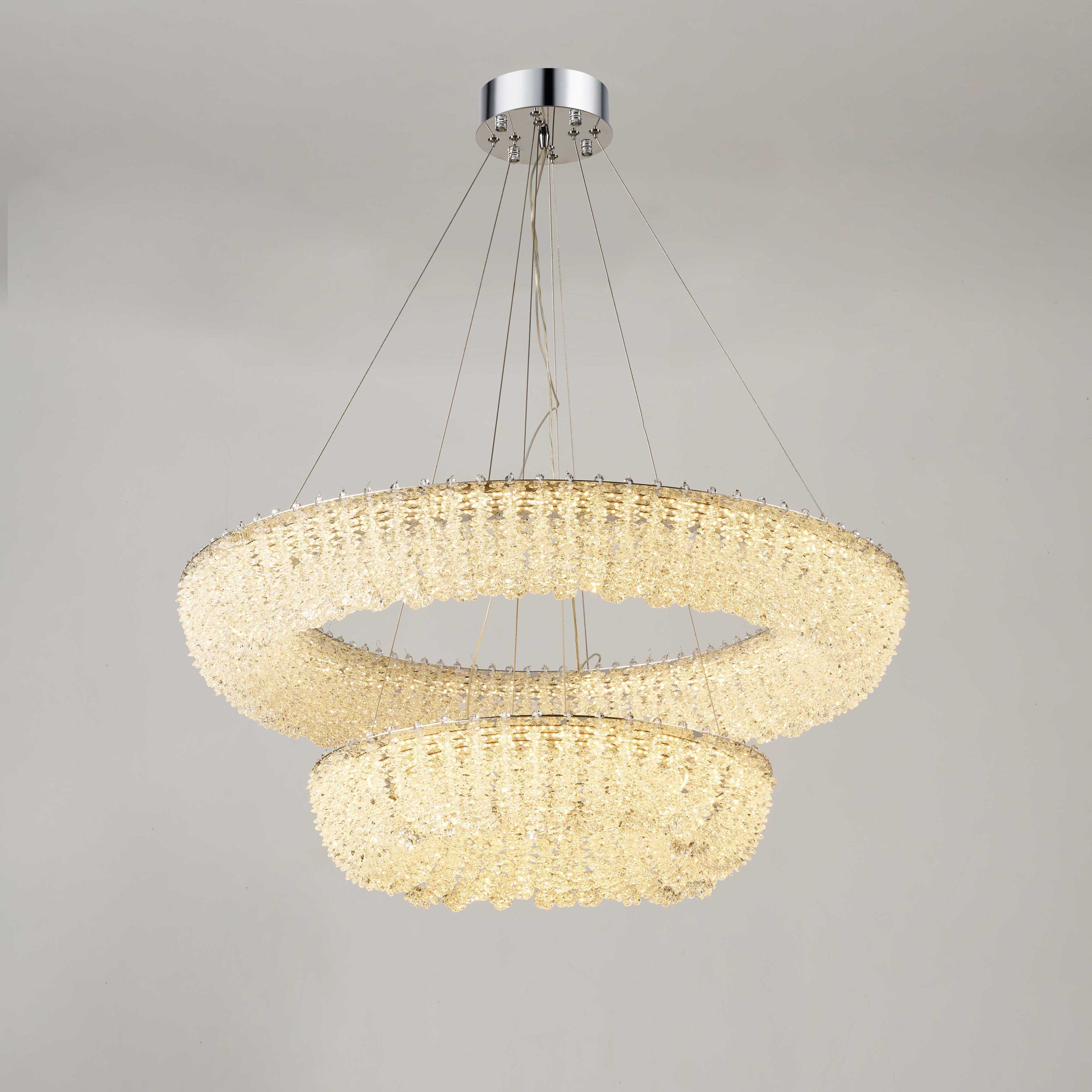 NW102L-ф800+500*H120(1200) CHROME (1) Люстра (в 2-х коробках) NW 