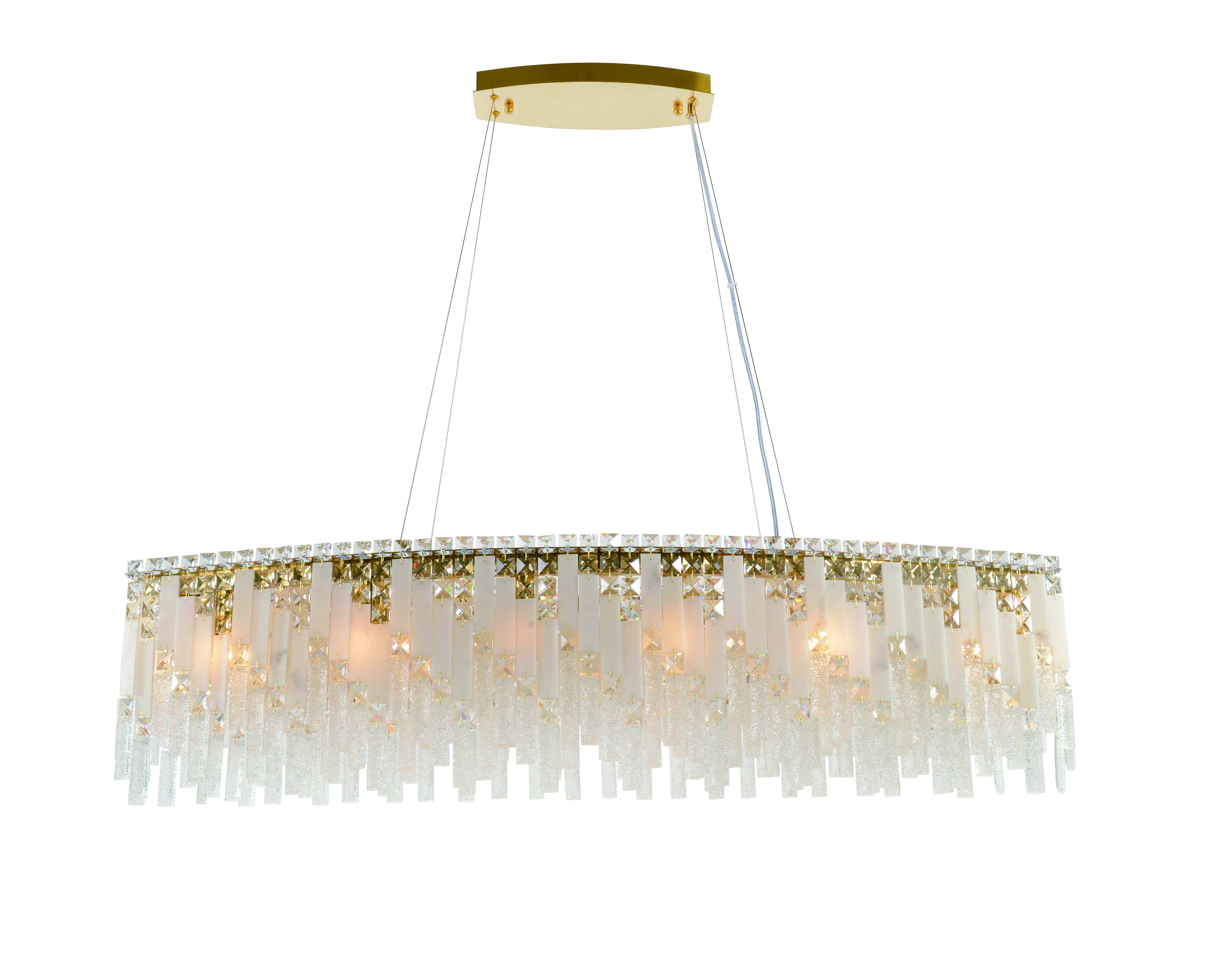 6079P/14A PLATING BRASS H+CLEAR (1) Люстра (в 2-х коробках)  NW 