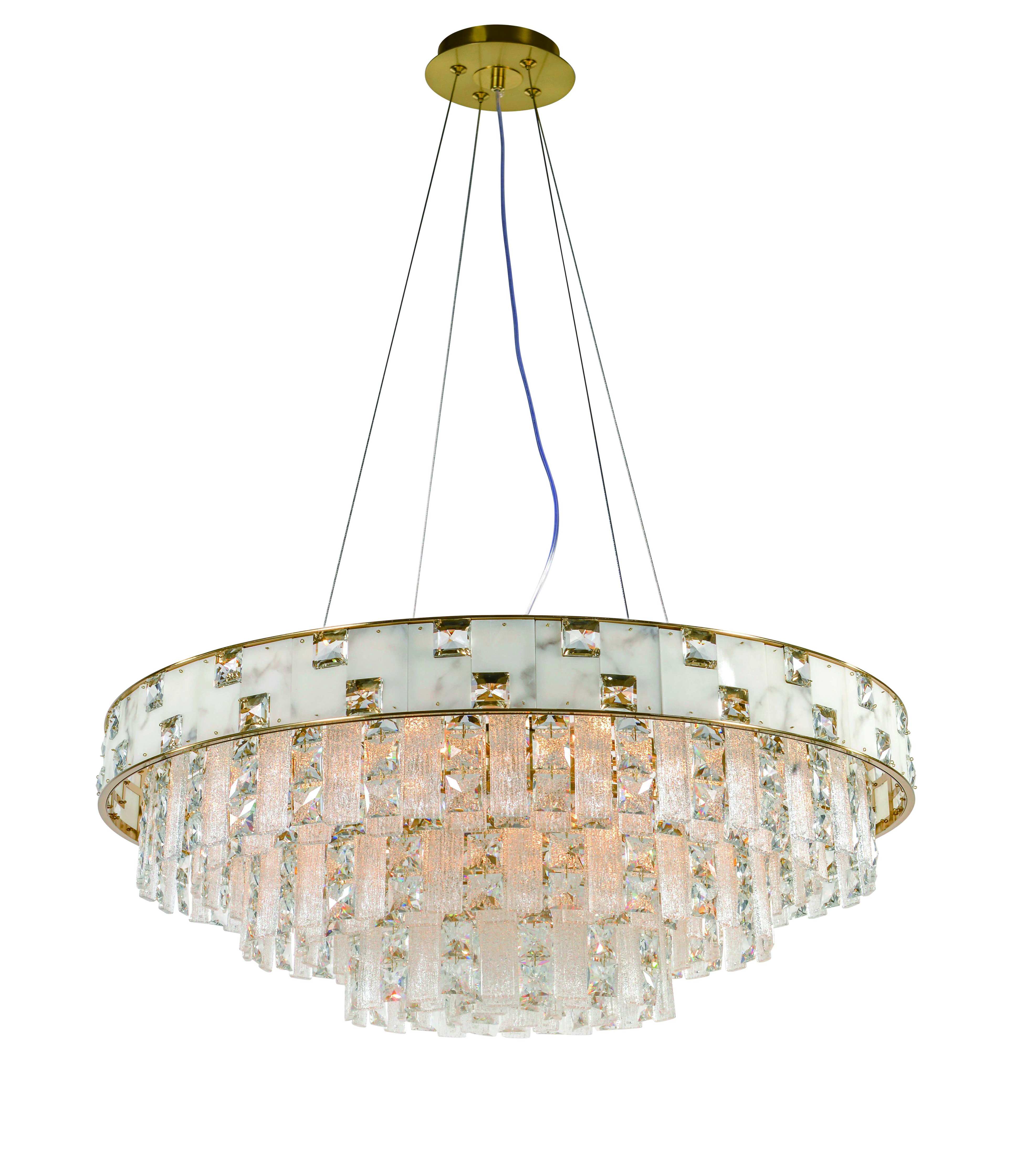 5860P/18 PLATING BRASS+CLEAR (1) Люстра (в 2-х коробках) NW 