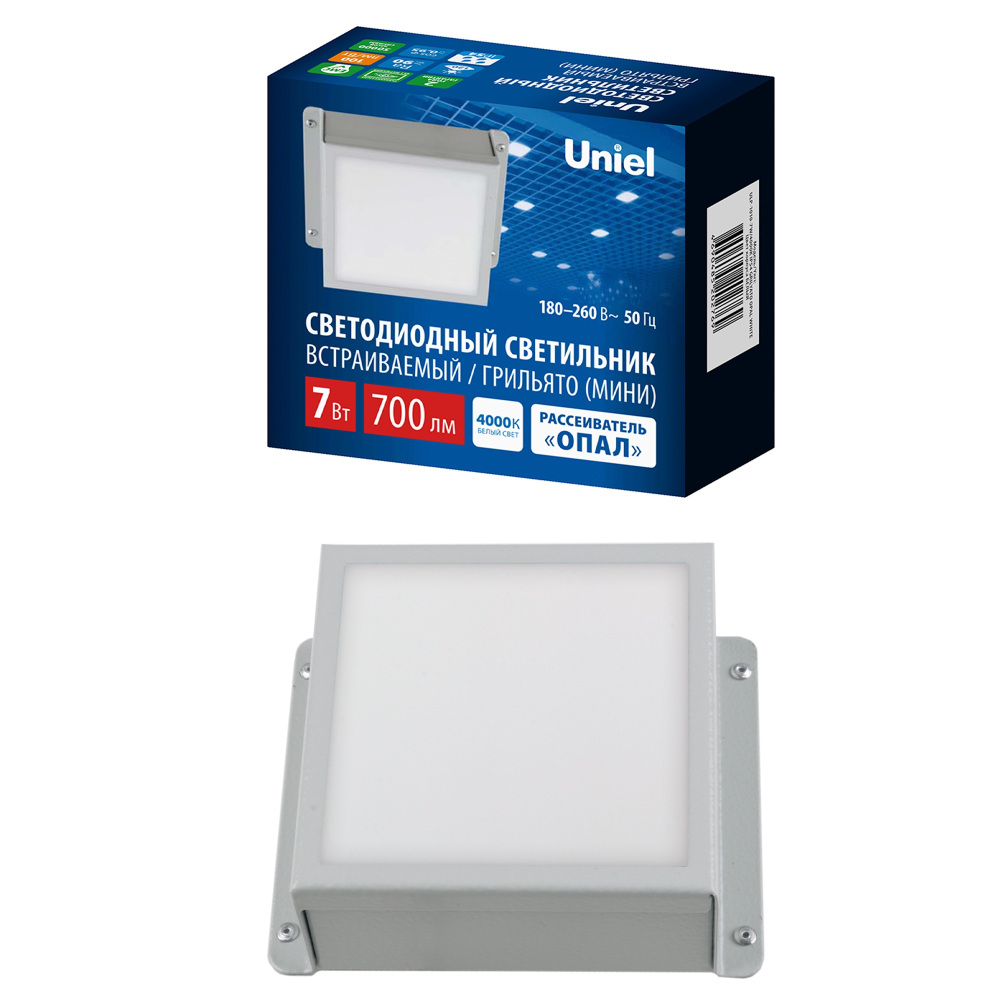 Uniel Точечный светильник Grilyato Opal ULP-1010-7W/4000K IP54 GRILYATO OPAL WHITE 
