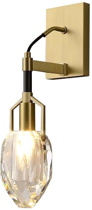 Бра Wall lamp 8960-1W brass/clear 