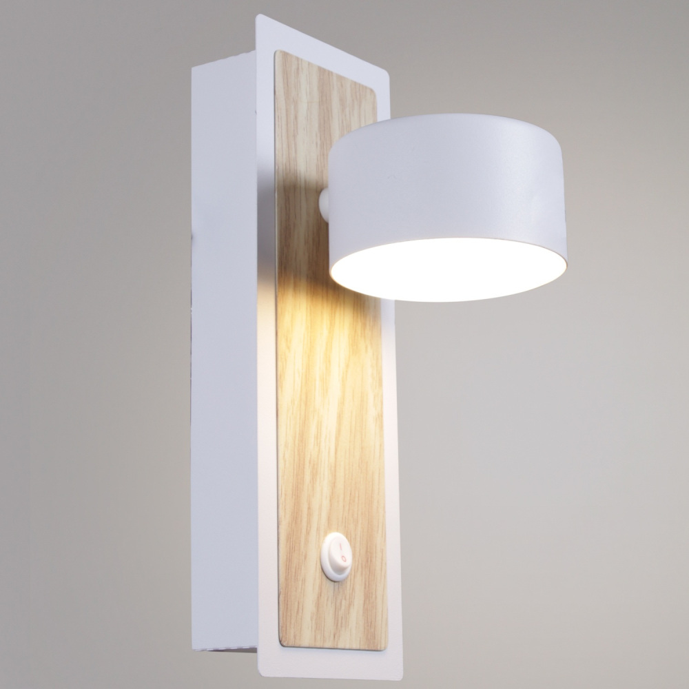 Reluce Настенный светильник  12540-0.2-01 WH+WOOD 