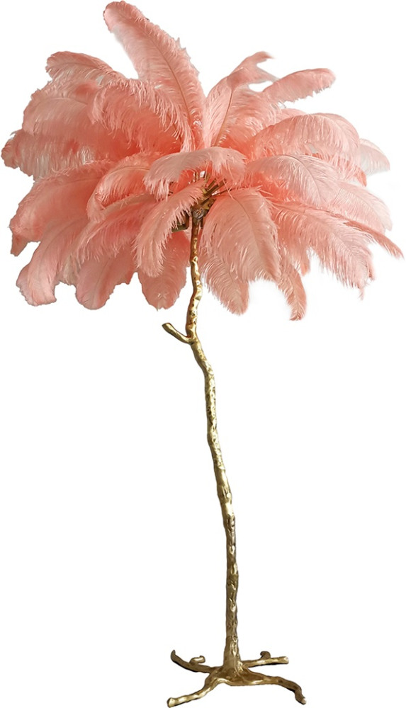 Торшер Ostrich Feather BRFL5014 pink/antique brass 