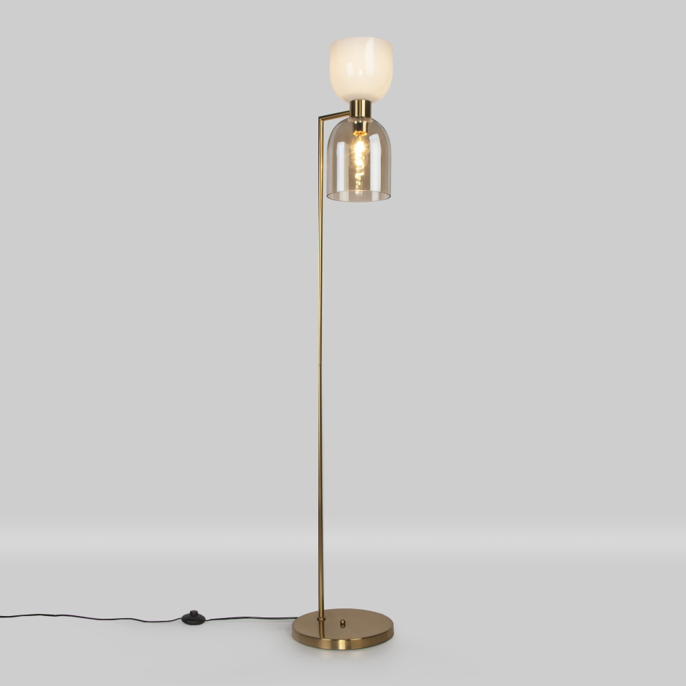 Eurosvet Торшер Tandem 01085/2 латунь 