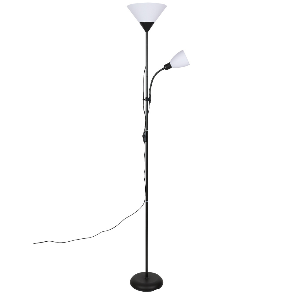 Uniel Торшер  UML-T520 E27+E14 BLACK/WHITE 