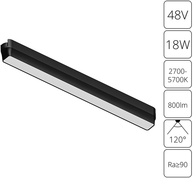 Трековый светильник Rapid A2968PL-1BK 