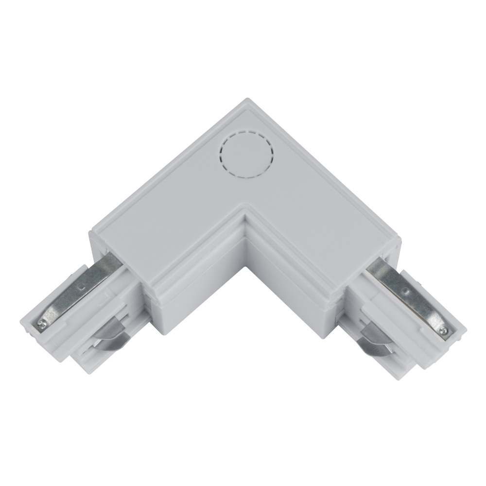 Uniel Соединитель L-образный  UBX-A21 SILVER 1 POLYBAG 