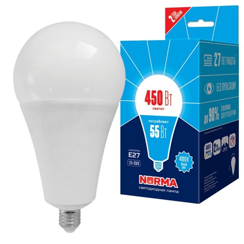 Лампочка светодиодная  LED-A140-55W/4000K/E27/FR/NR картон 