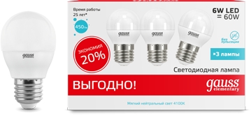 Gauss Лампочка светодиодная Elementary 53226T 