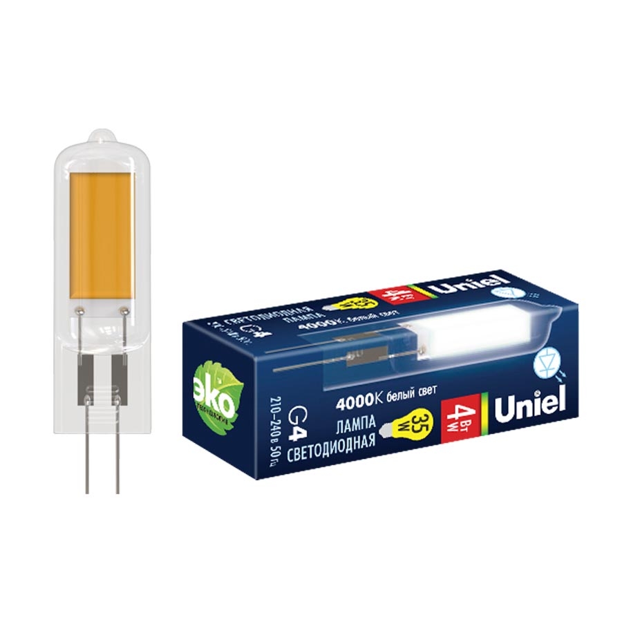 Лампочка светодиодная  LED-JC-220/6W/4000K/G4/CL GLZ08TR картон 