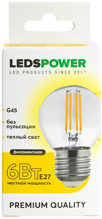 LEDS Power Лампочка светодиодная филаментная  007113 