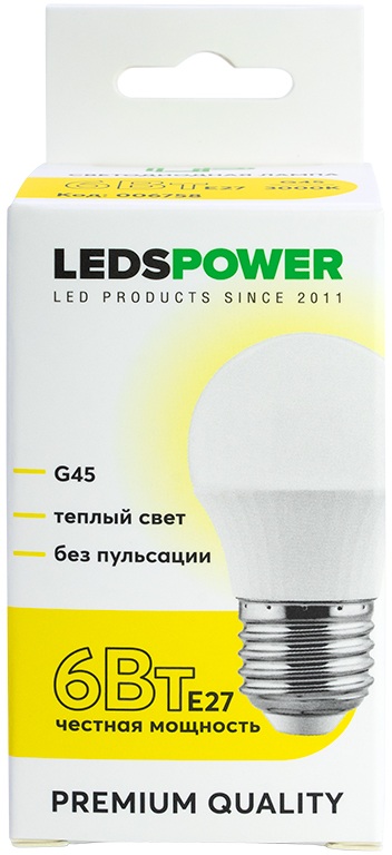 LEDS Power Лампочка светодиодная  006758 