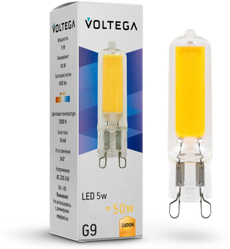 Voltega Лампочка светодиодная Capsule G9 7262 