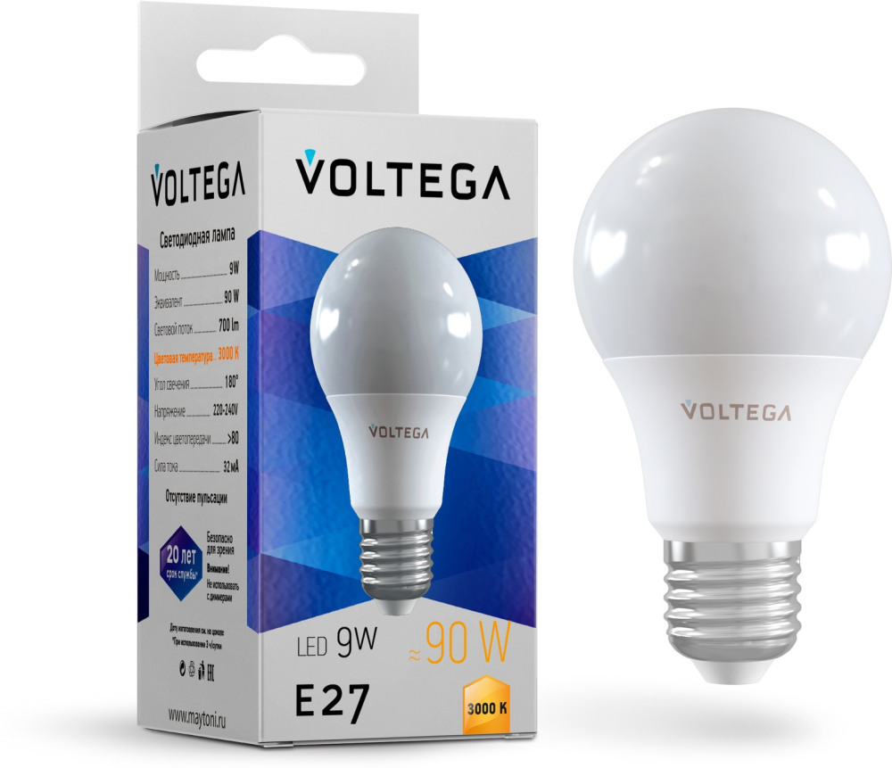 Voltega Лампочка светодиодная General purpose bulb 9W 7244 