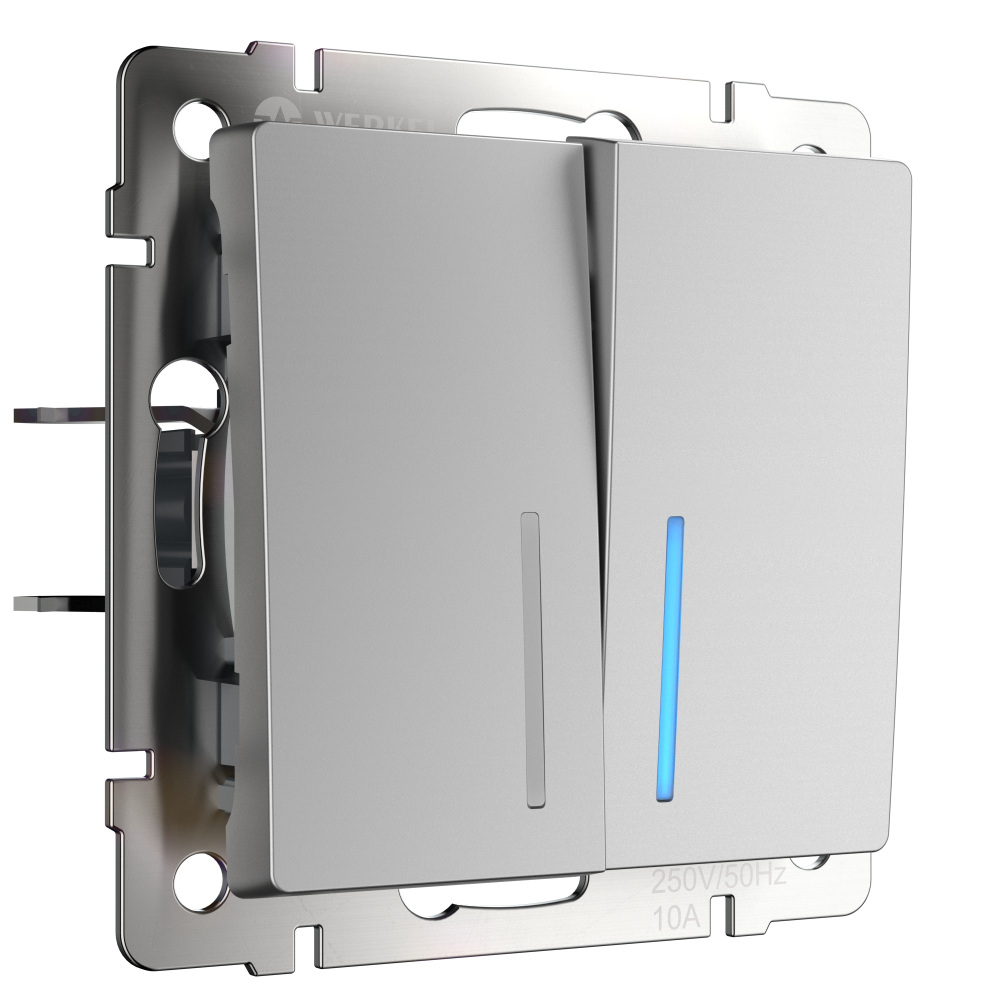 Werkel Выключатель Встраиваемые механизмы серебряные W1120106 