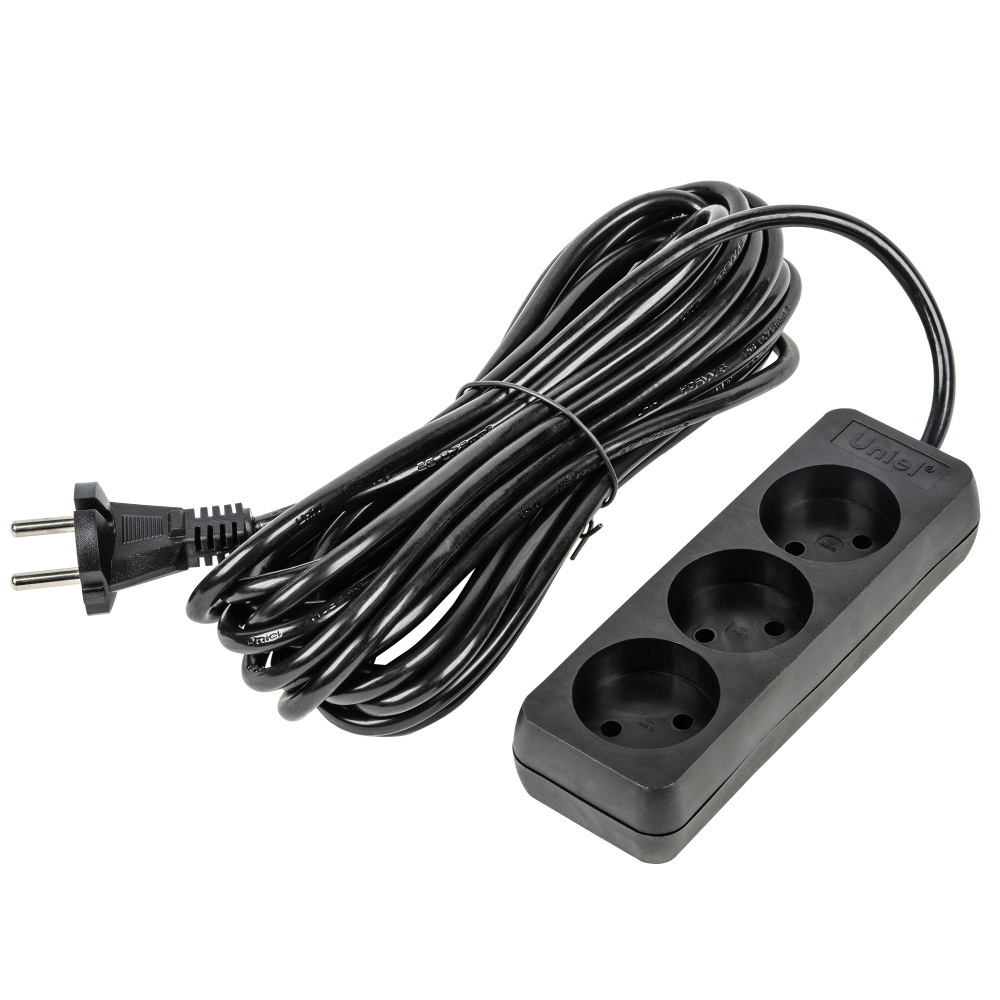 Uniel Розеточные блоки, удлинители Ultra S-CU3-7 BLACK 