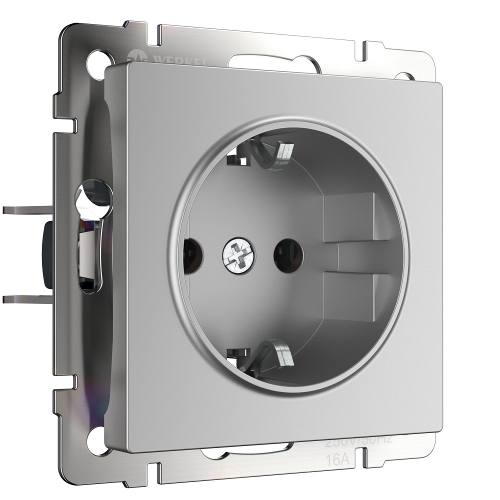 Werkel Розетка Встраиваемые механизмы серебряные W1171106 