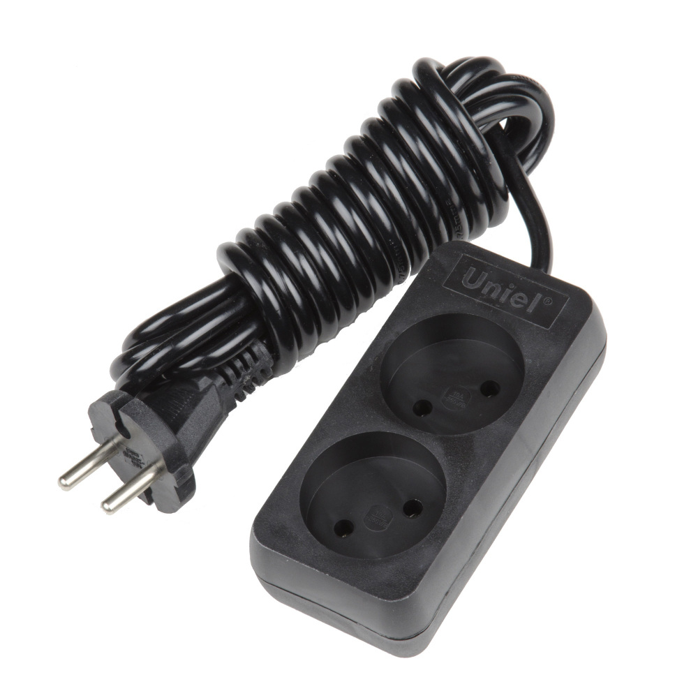 Uniel Розеточные блоки, удлинители Standard S-CD2-3 BLACK 