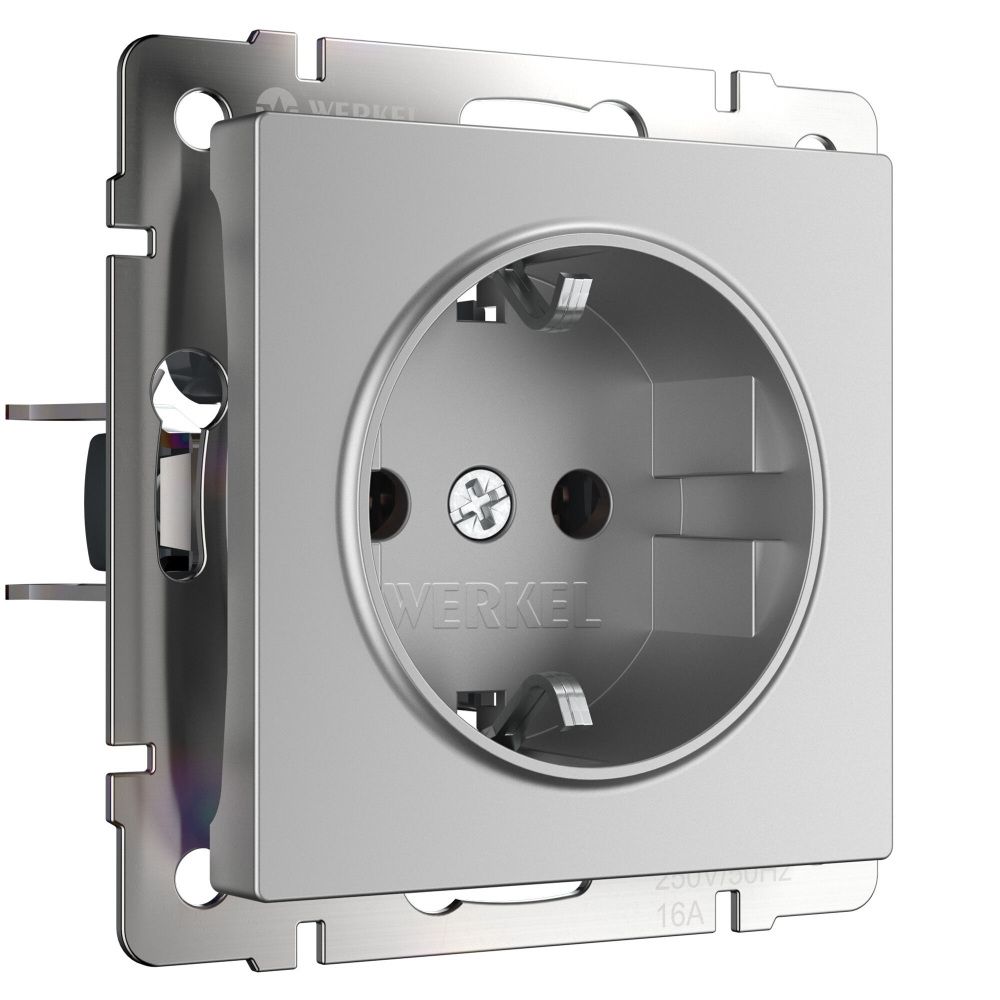 Werkel Розетка Встраиваемые механизмы серебряные W1171006 