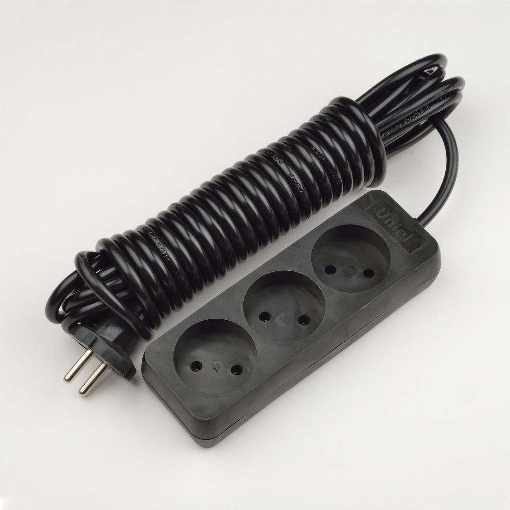 Uniel Розеточные блоки, удлинители Standard S-CD3-5 BLACK 