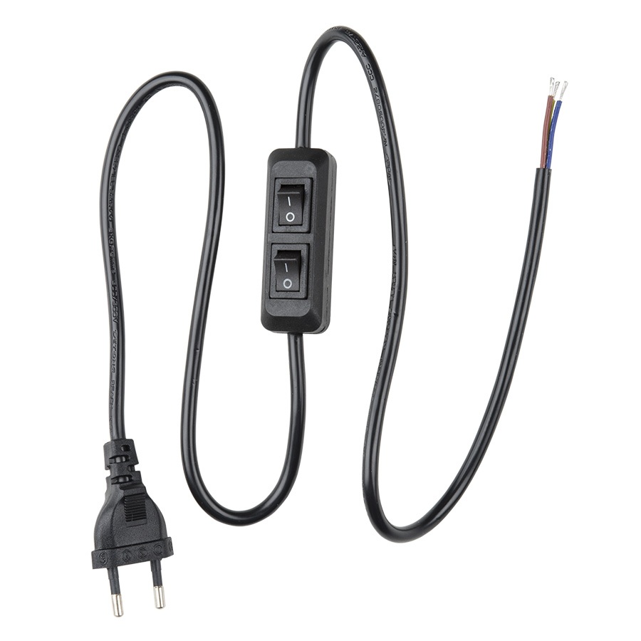 Uniel Сетевой шнур с вилкой  UCX-C90/02A-100 BLACK 