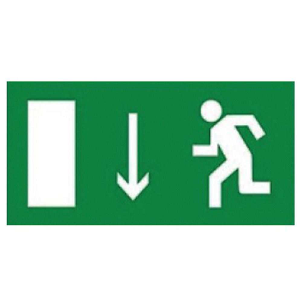 Uniel Наклейка самоклеющаяся на светильник  UFS-ULW-K25 ВЫХОД НАЗАД/ВНИЗ 