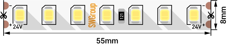 Светодиодная лента  SWG2P126-24-13-WW 