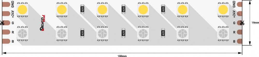 Светодиодная лента LUX DSG5120-24-RGB+NW-33 