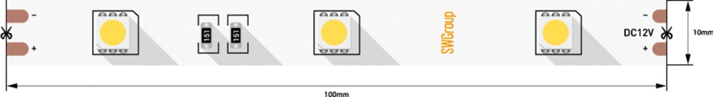 Светодиодная лента SWG530 SWG530-12-7.2-WW-M 