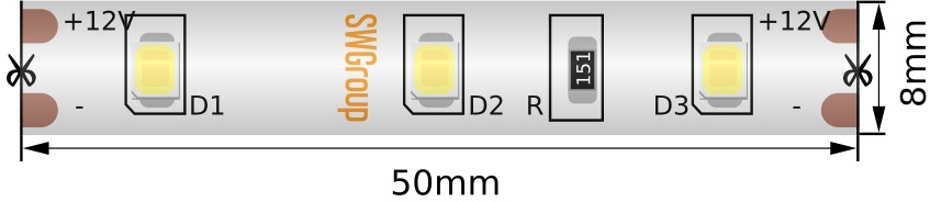 Светодиодная лента SWG260 SWG260-12-4.8-W-66-M 