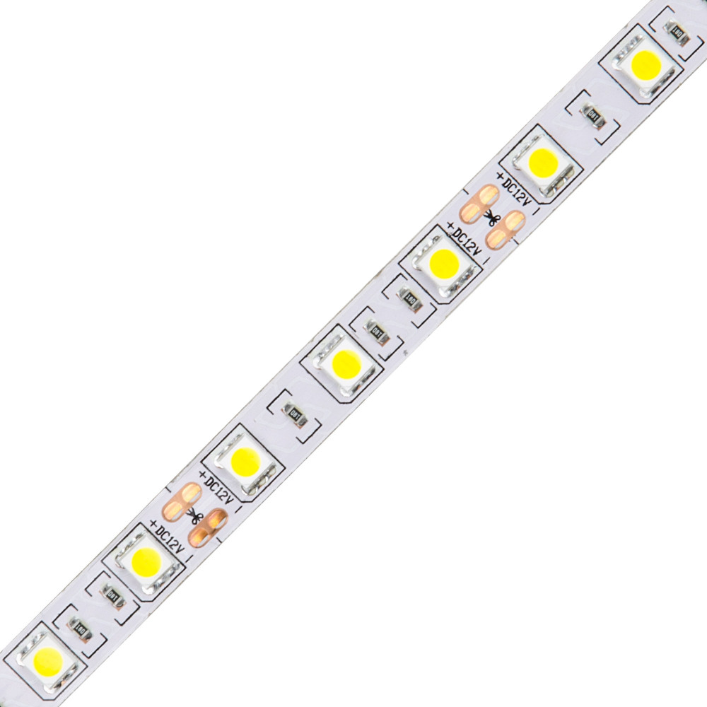 Светодиодная лента  ULS-Q221 5050-60LED/m-10mm-IP20-DC12V-14,4W/m-5M-6500K катушка в герметичной упаковке 