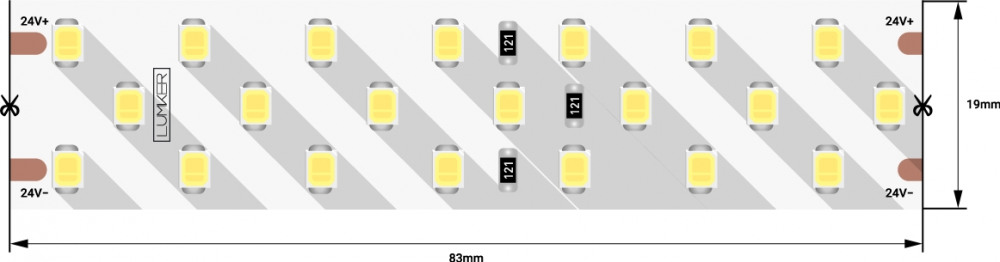 Светодиодная лента LK2H252 LK2H252-24-WW-33 