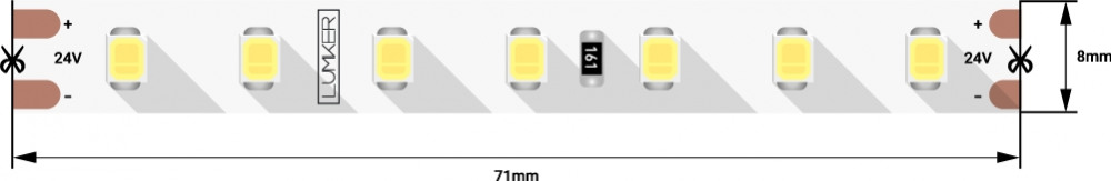 Светодиодная лента LUX DSG298-24-WW-33 