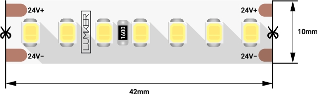Светодиодная лента LUX DSG2168-24-NW-33 