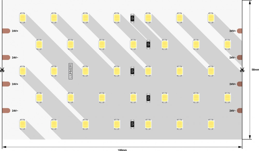 Светодиодная лента LUX DSG2350-24-NW-33 