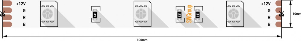 Светодиодная лента  SWG530-12-7.2-RGB 