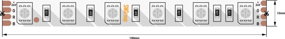 Светодиодная лента  SWG560-24-14.4-RGB 