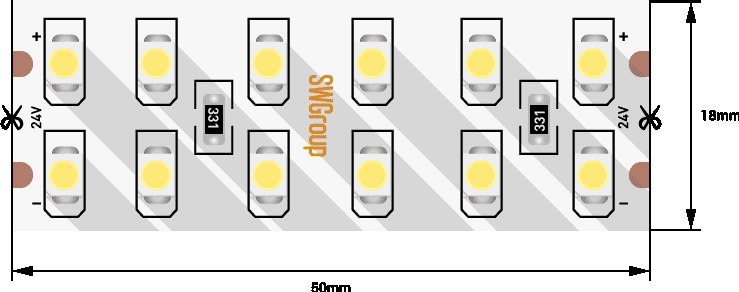 Светодиодная лента SWG3240 SWG3240-24-19.2-W-M 