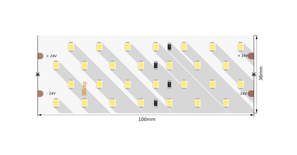 Светодиодная лента  SWG2P280-24-26-WW-20 