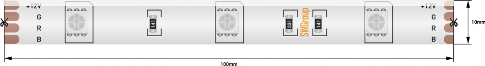 Светодиодная лента  SWG530-12-7.2-RGB-65 