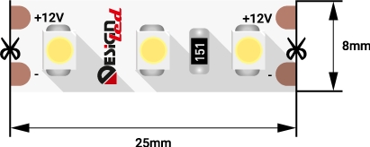 Светодиодная лента LUX DSG3120-12-WW-33 
