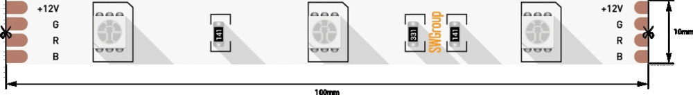 Светодиодная лента SWG530 SWG530-12-7.2-RGB-M 