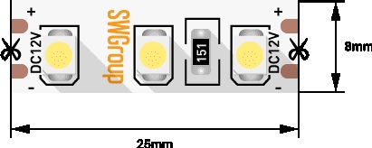 Светодиодная лента SWG3120 SWG3120-12-9.6-G-M 
