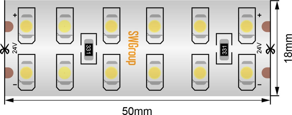 Светодиодная лента SWG3240 SWG3240-24-19.2-WW-65-M 