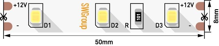 Светодиодная лента SWG260 SWG260-12-6.3-NW-M 