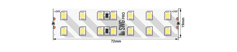 Светодиодная лента SWG2P196 SWG2P196-24-20-NW-20 