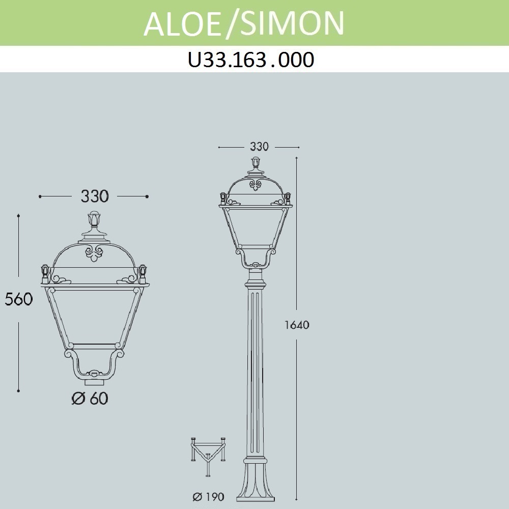 Fumagalli Наземный фонарь Simon U33.163.000.VXH27 