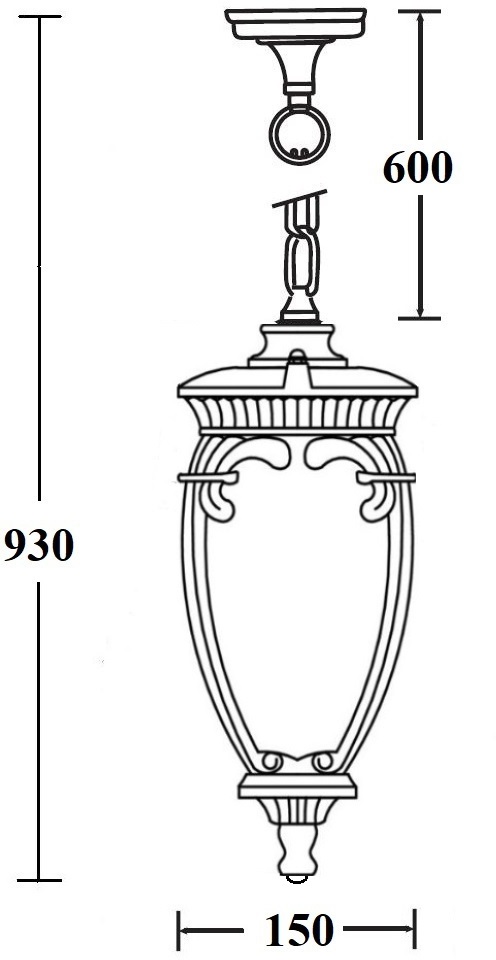 Уличный светильник подвесной VERONA 86205 Gb 