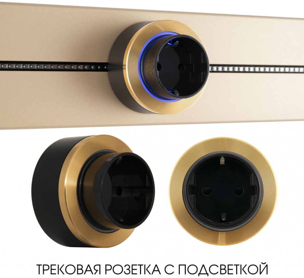 Трековая розетка Am-track-sockets-39 397952TS/ES Gold 