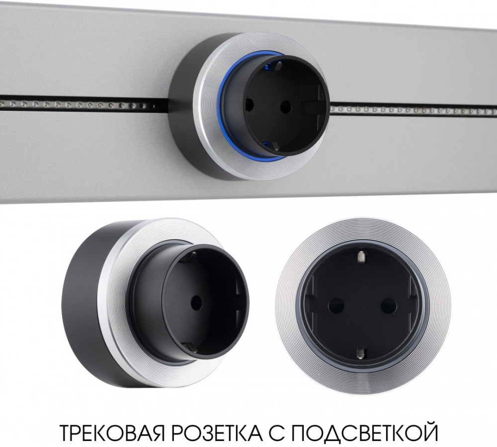 Трековая розетка Am-track-sockets-39 397952TS/ES Silver 